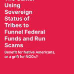 More Data with regard to James O'Keefe OMG/CJF expose on tribal corruption – “The Game: Using Sovereign Status of Tribes to Funnel Federal Funds and Run Scams... Benefit for Native Americans, or a grift for NGOs?” - https://open.substack.com/pub/federalindianpolicy/p/the-game-using-sovereign-status-of?r=1eqjr2&utm_campaign=post&utm_medium=web&showWelcomeOnShare=true